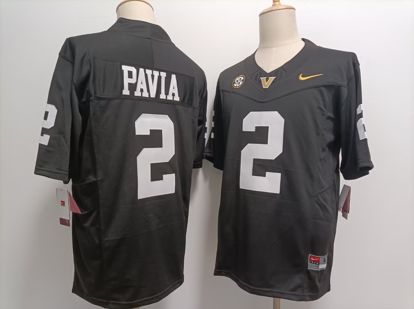 Men Vanderbilt Commodores #2 Diego Pavia  black 2024 Nike NCAA jersey->nfl hats->Sports Caps